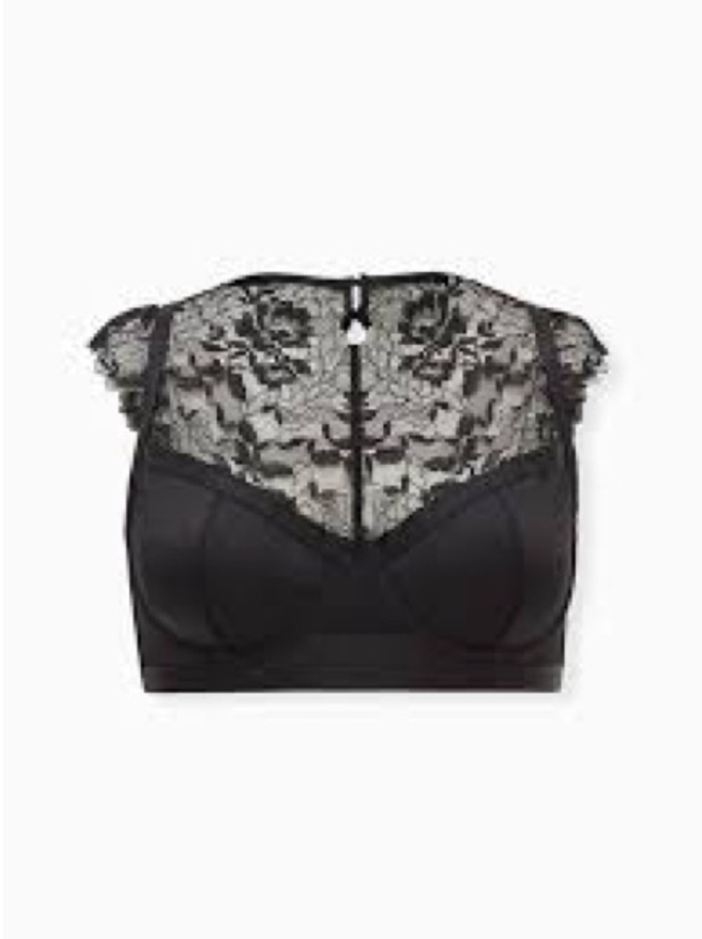 torrid Black Lace Yoke Longline Bralette